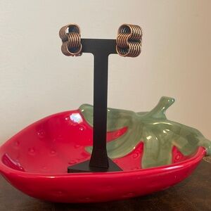 🍄Vintage Renoir Modernist Copper Clip-on Earrings